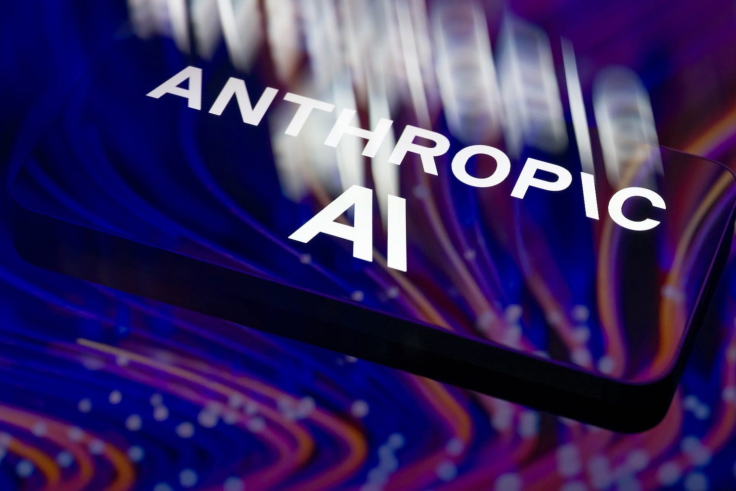 Anthropic logo displayed on a smartphone screen. Anthropic logo displayed on a smartphone screen.