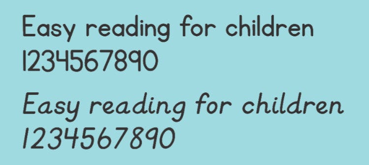 Design a workbook for children using this font.