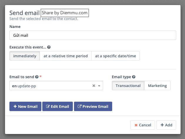 Cấu hình Campaigns gửi Mail