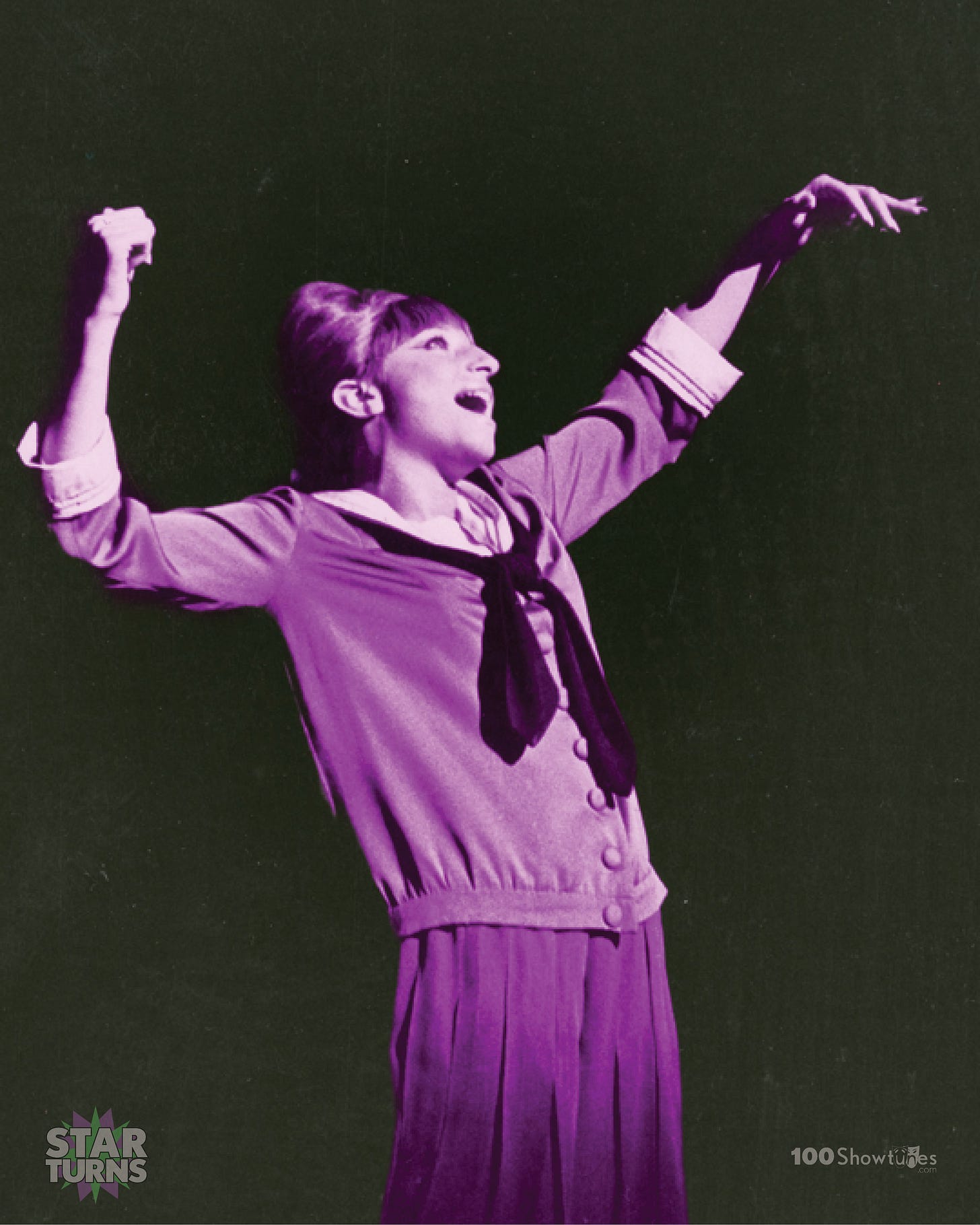 A tinted photo of Barbra Streisand in FUNNY GIRL A tinted photo of Barbra Streisand in FUNNY GIRL
