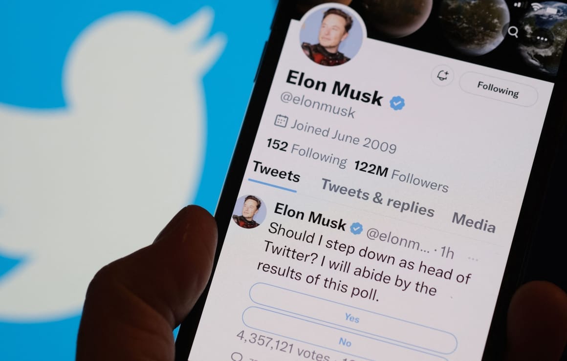 Elon Musk loses poll on Twitter leadership – POLITICO Elon Musk loses poll on Twitter leadership – POLITICO