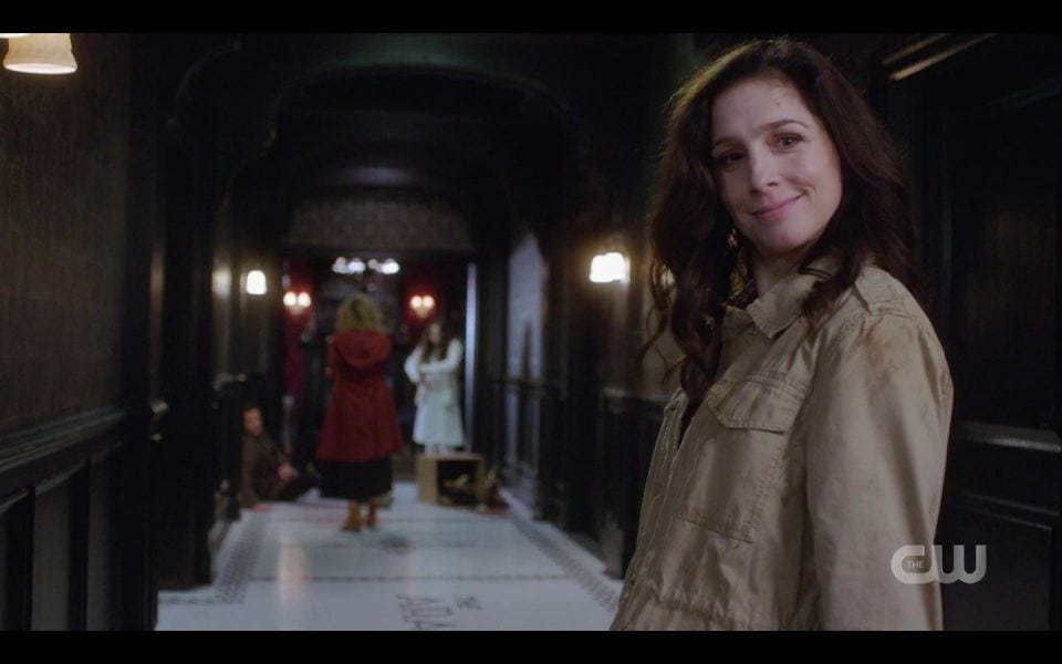 Eileen giving Dean Winchester victory smile SPN Eileen giving Dean Winchester victory smile SPN