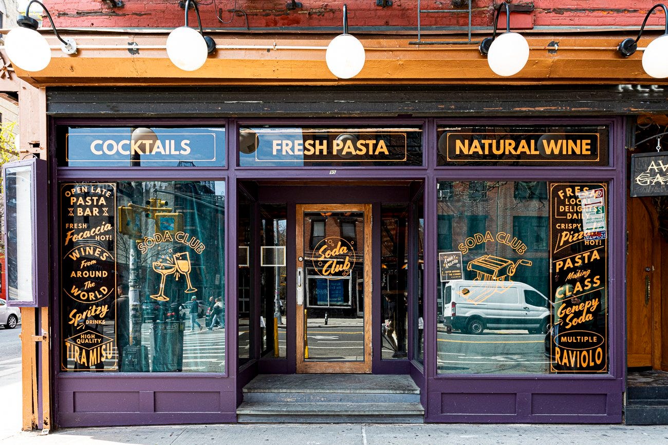 Soda Club | Fresh Pasta & Natural Wine Bar