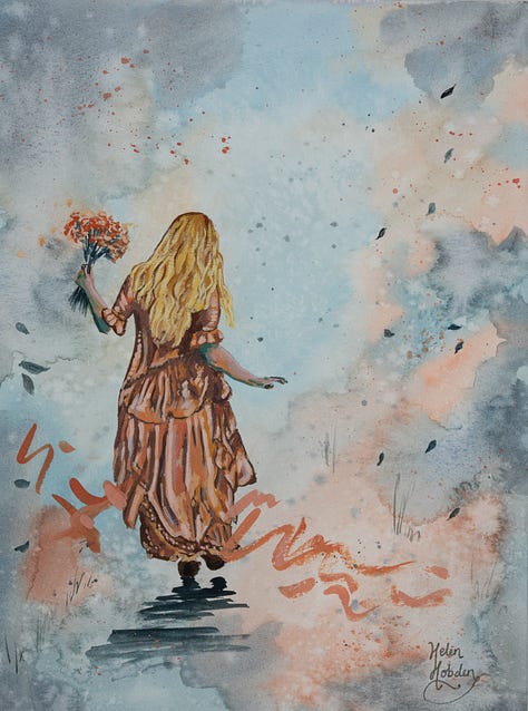 Ethereal paintings of fairytale women.