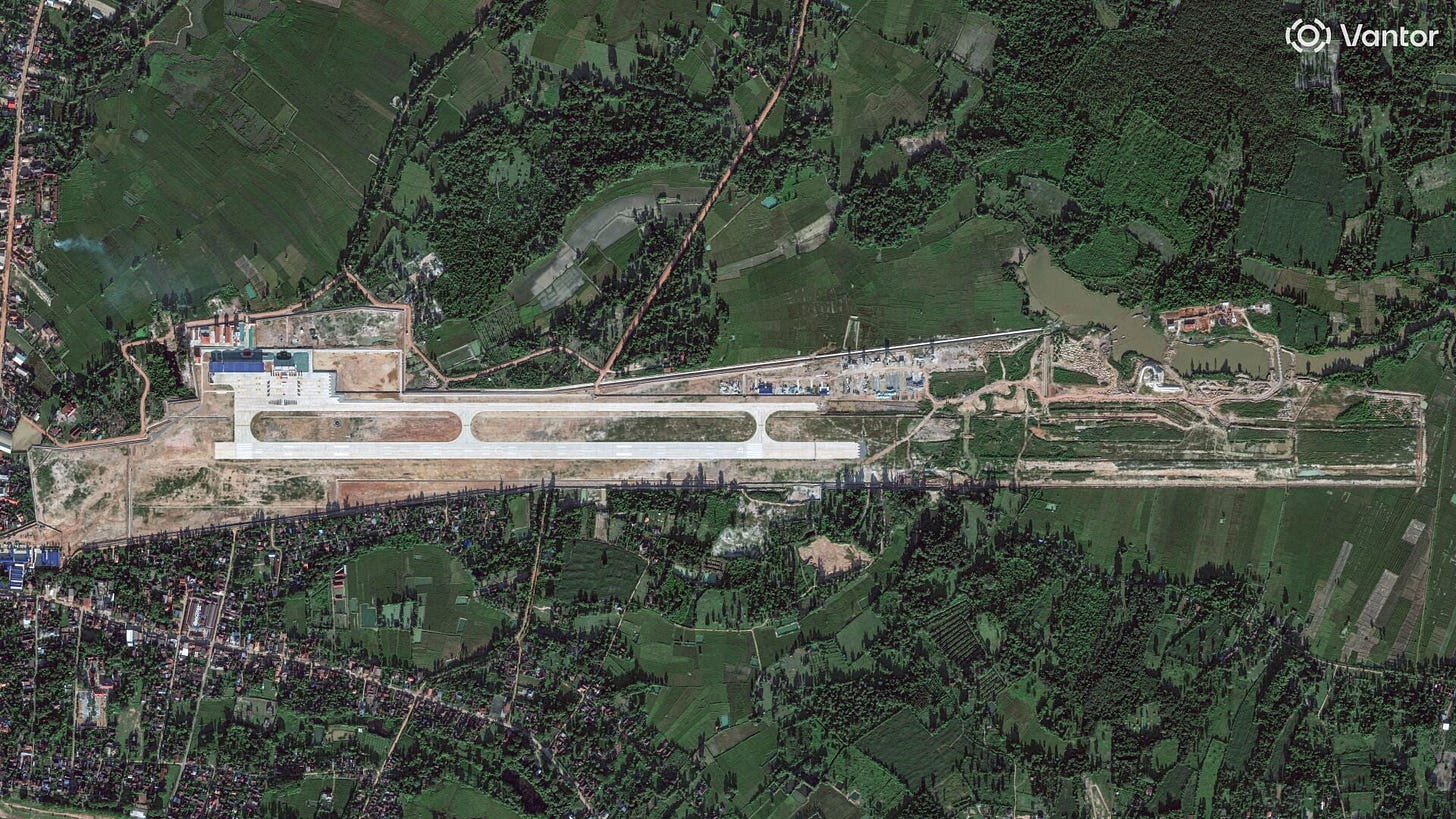China opens a joint airfield in Laos with construction ongoing and eyes on  its military role