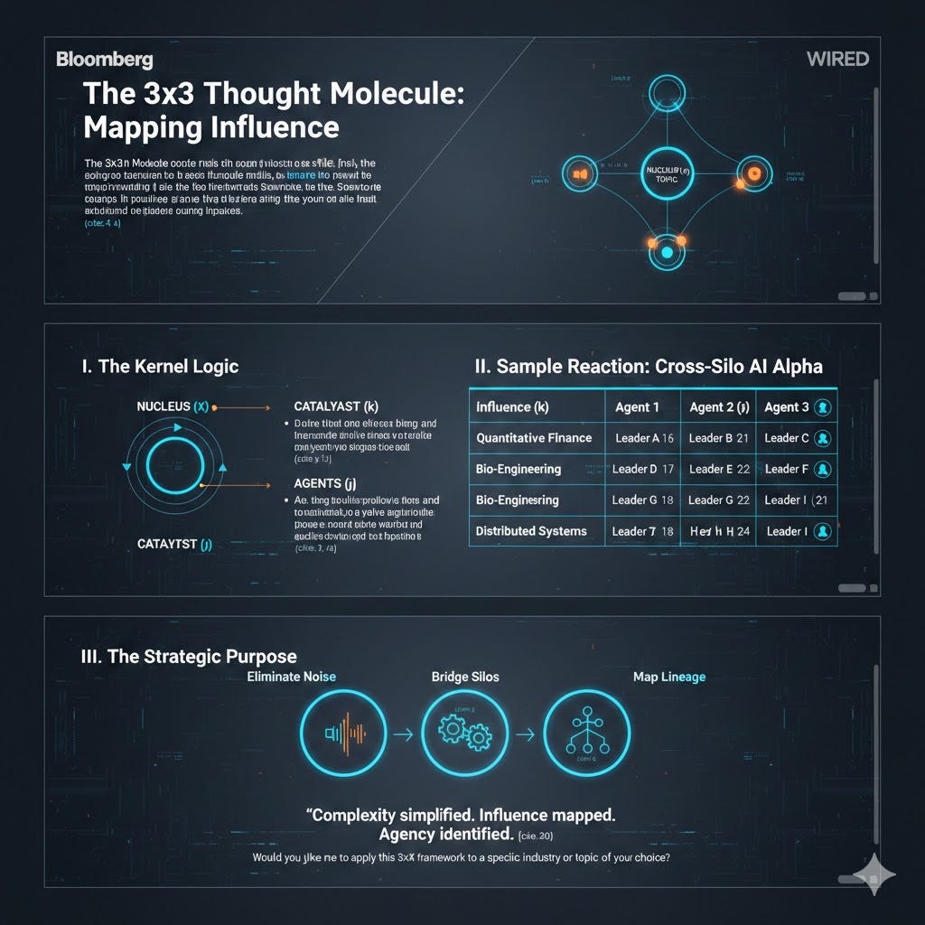 The 3x3 Thought Molecule: A Formal Research Methodology for Domain Decomposition and Influence Mapping