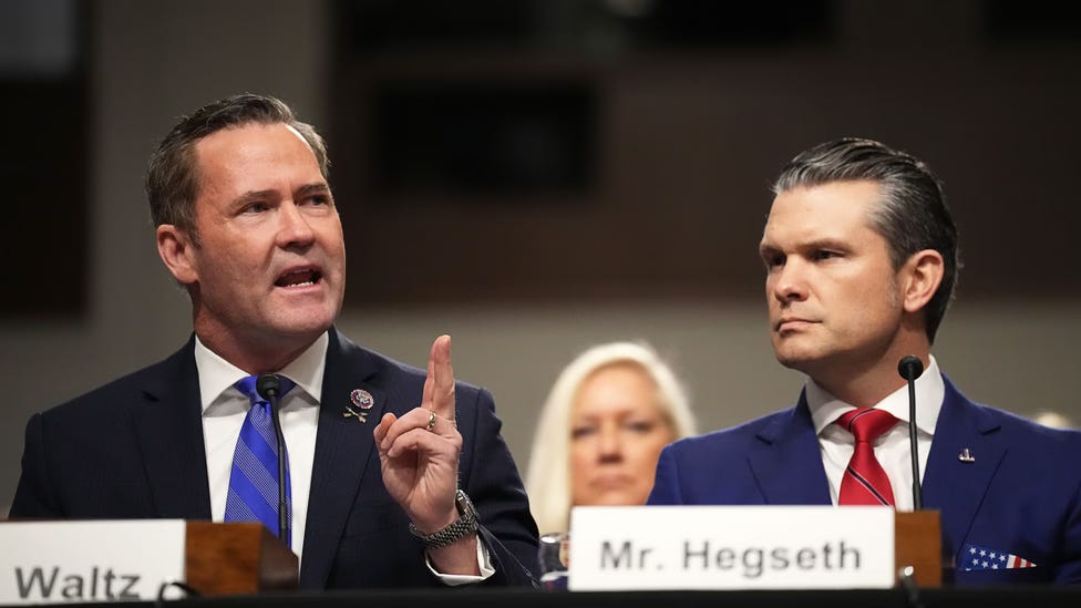 Pete Hegseth and Michael Waltz