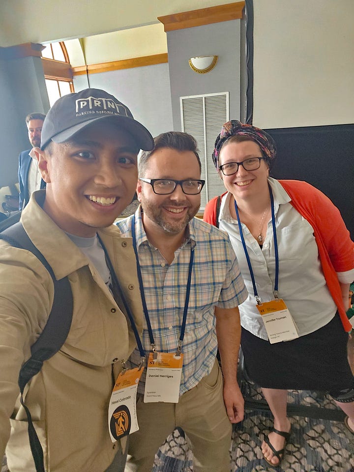 Selfie photos with Hexel Colorado, Tony Jordan, Daniel Herriges, and Jennifer Truman.