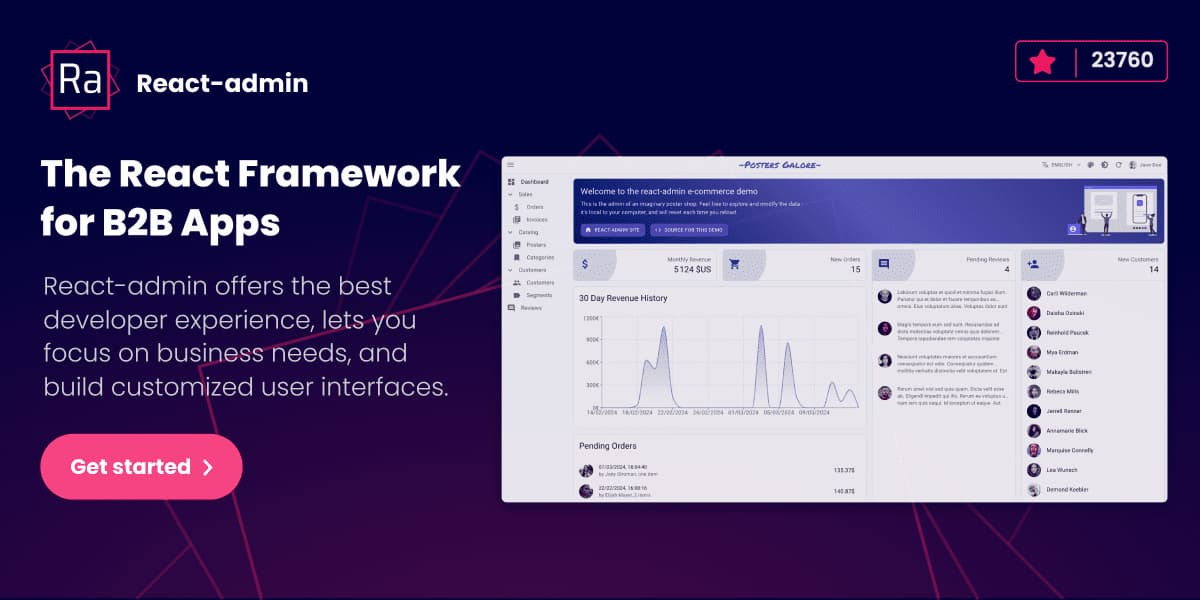 React-admin: The Open-Source Framework for B2B apps