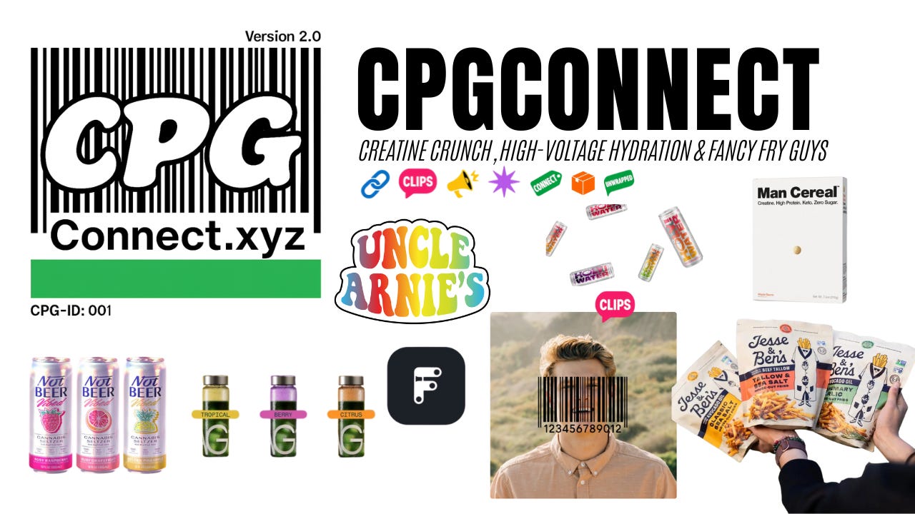 CPG Connect // Vol. 7: Creatine Crunch, High-Voltage Hydration & Fancy Fry Guys CPG Connect // Vol. 7: Creatine Crunch, High-Voltage Hydration & Fancy Fry Guys
