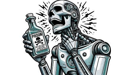 Un robot avalant du poison (vue d'artiste) Un robot avalant du poison (vue d'artiste)