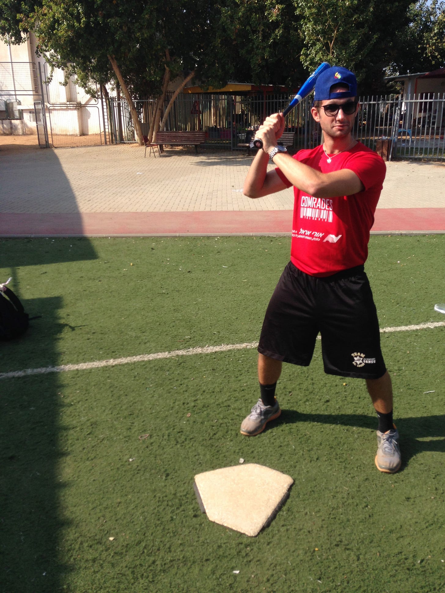 Israeli Coach Stevie shows the kids what a home run looks like!