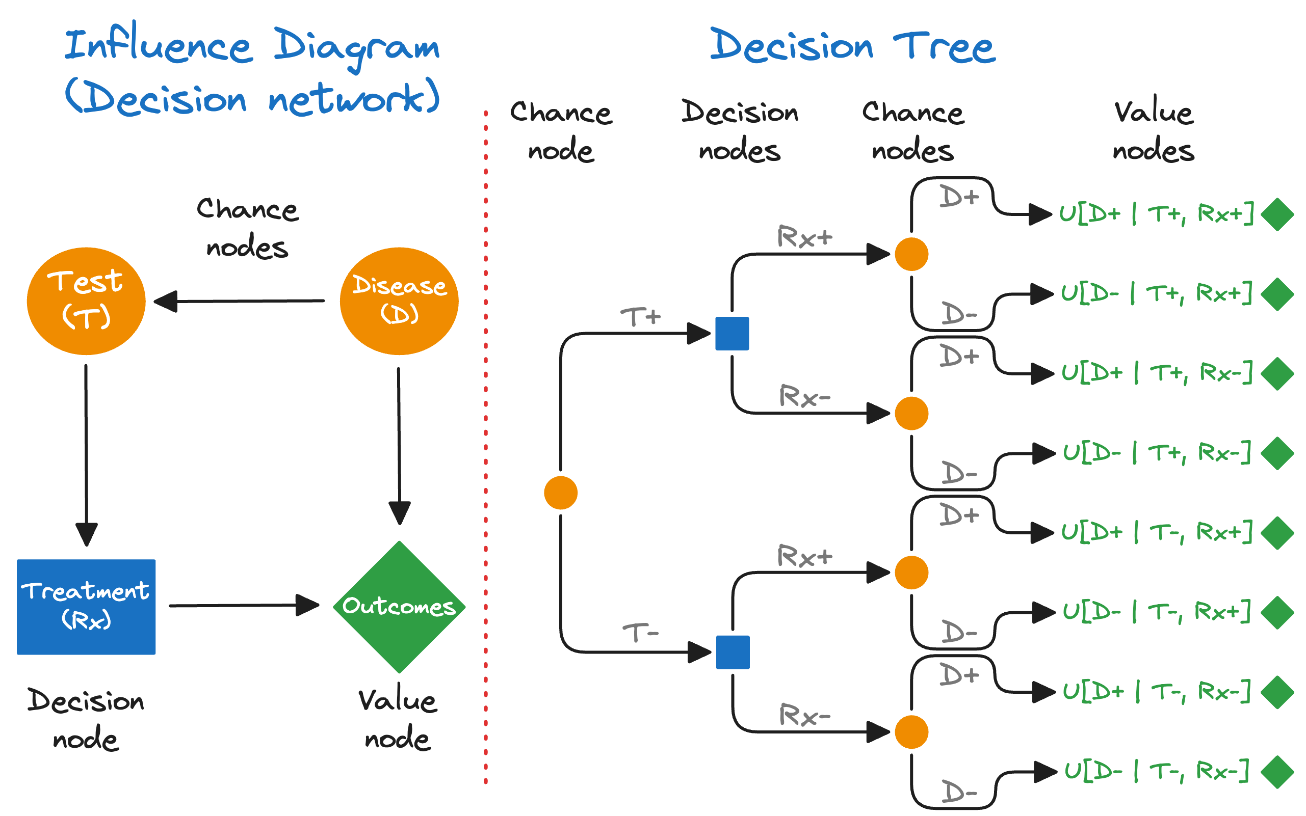Bayesian networks for algorithmic thinking