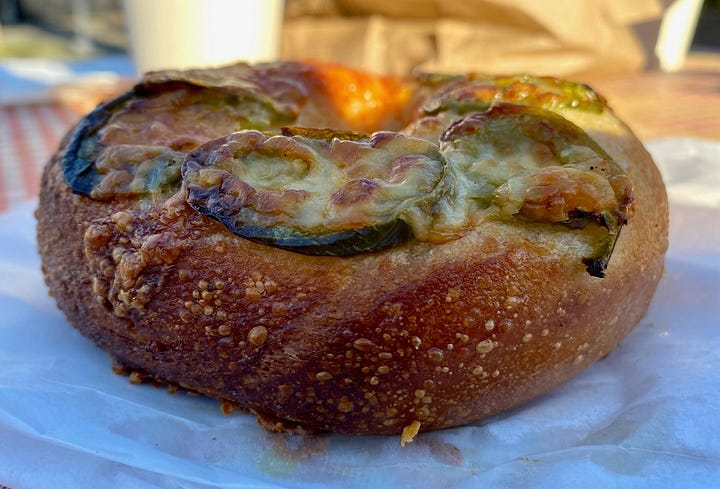 Jalepeno cheddar bagel