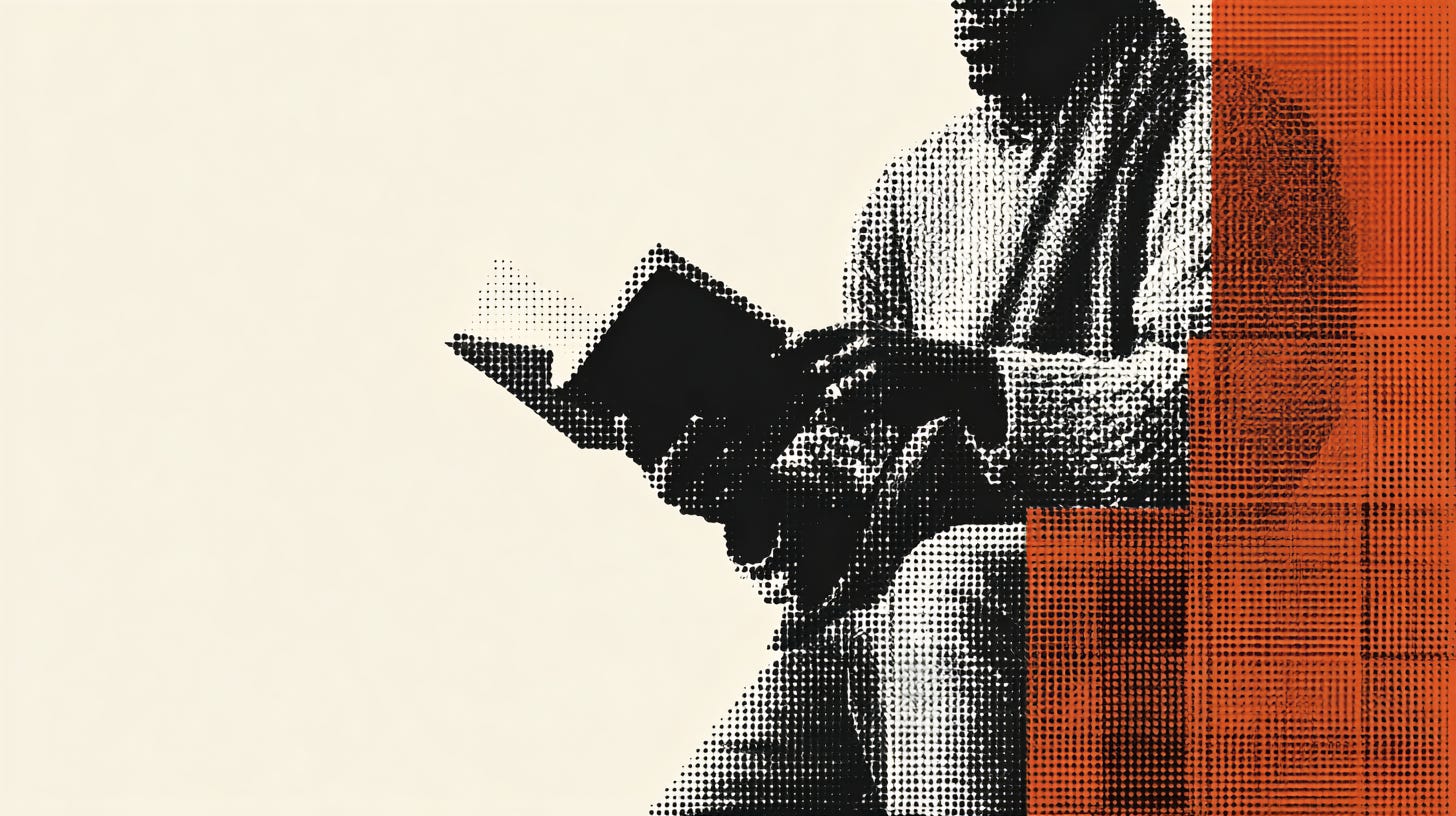 man reading a book man reading a book