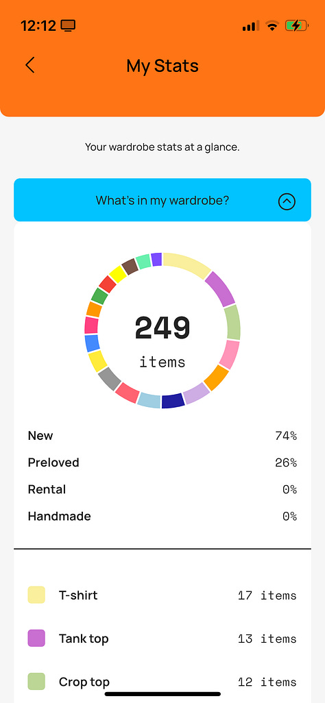 Screenshots of the Whering app to show different features.