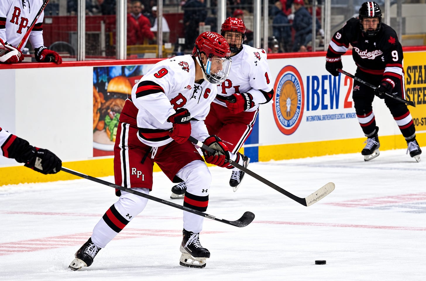 The Rensselaer Polytechnic Institute (RPI) Engineers lost to the Ohio State University Buckeyes, 3-2, in an NCAA men’s hockey game on Saturday, Oct. 10, 2026, at Houston Field House in Troy, N.Y. (Mike Gwizdala – MediaNews Group).
The Rensselaer Polytechnic Institute (RPI) Engineers lost to the Ohio State University Buckeyes, 3-2, in an NCAA men’s hockey game on Saturday, Oct. 10, 2026, at Houston Field House in Troy, N.Y. (Mike Gwizdala – MediaNews Group).