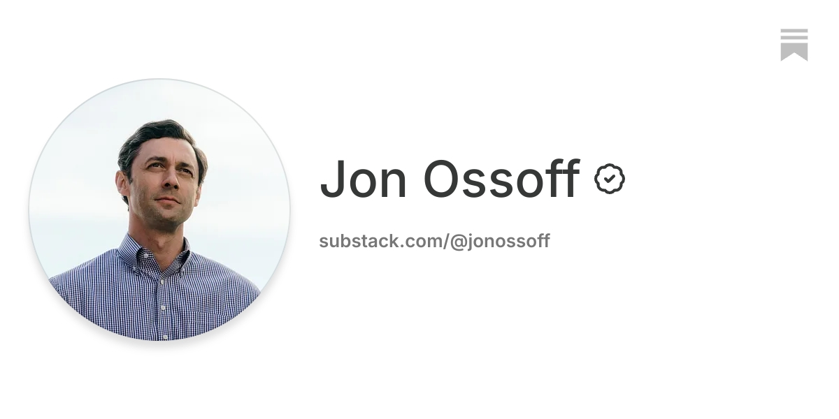 Jon Ossoff | Substack