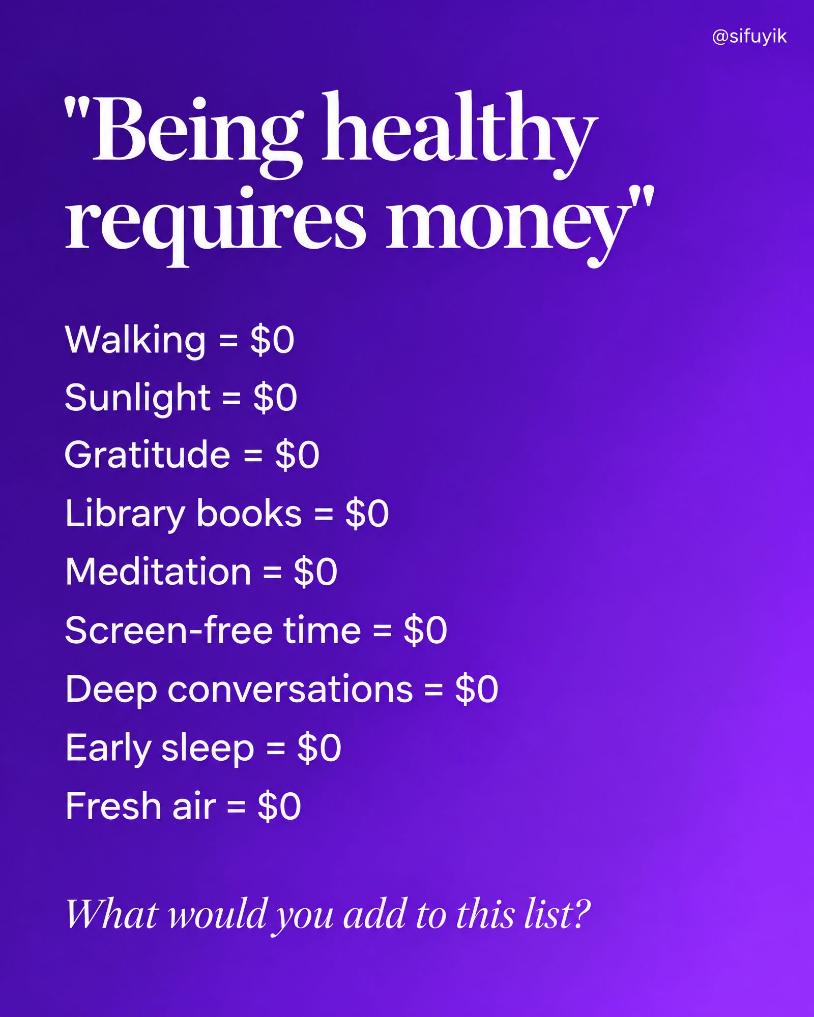 Stack Chan Being healthy requires money? - by Sifu Yik Chan