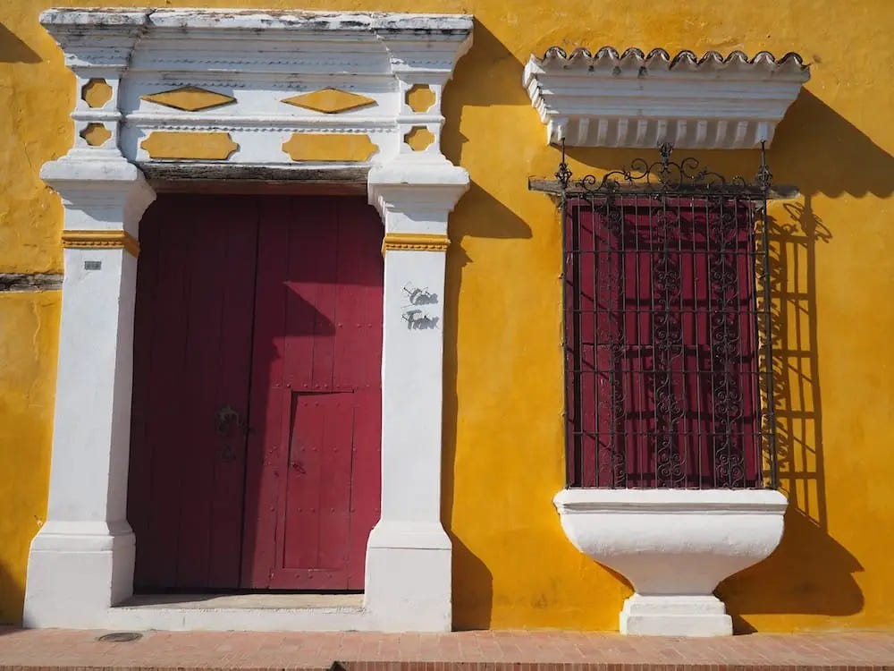 Immaculate house facade in yellow Immaculate house facade in yellow