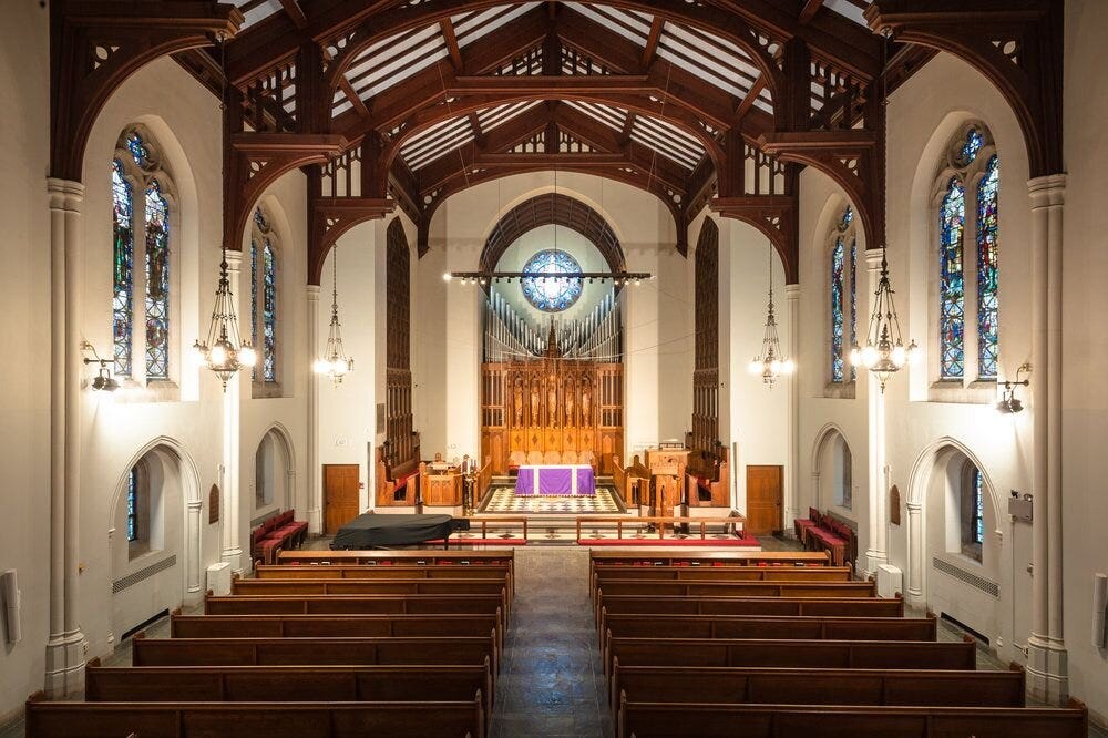 Marsh Chapel where the famous Good Friday psilocybin experiment took place