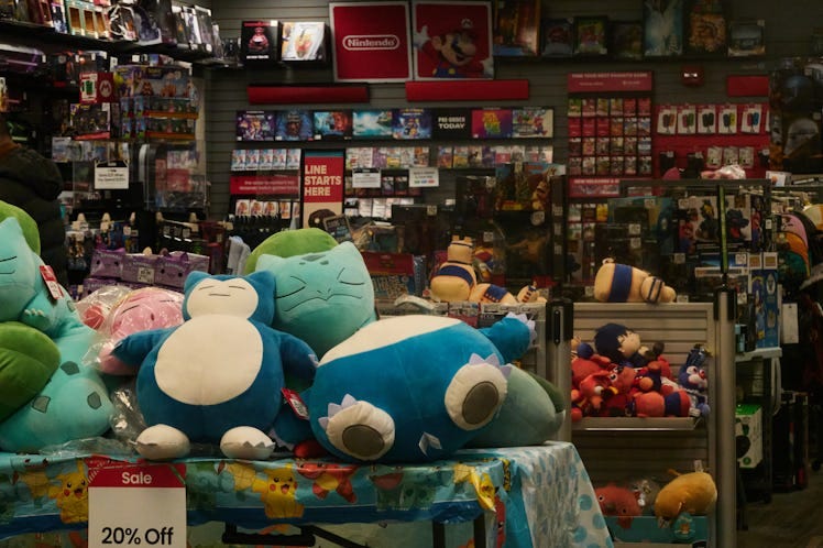 Nintendo Pokemon and other toys for sale at a GameStop store in the Queens borough of New York, US, ...