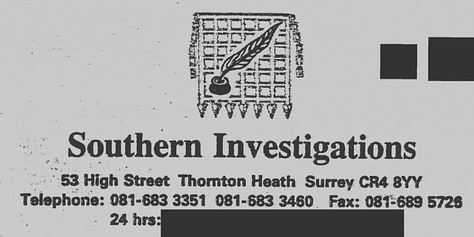 Cropped images detailing information from exposed document.