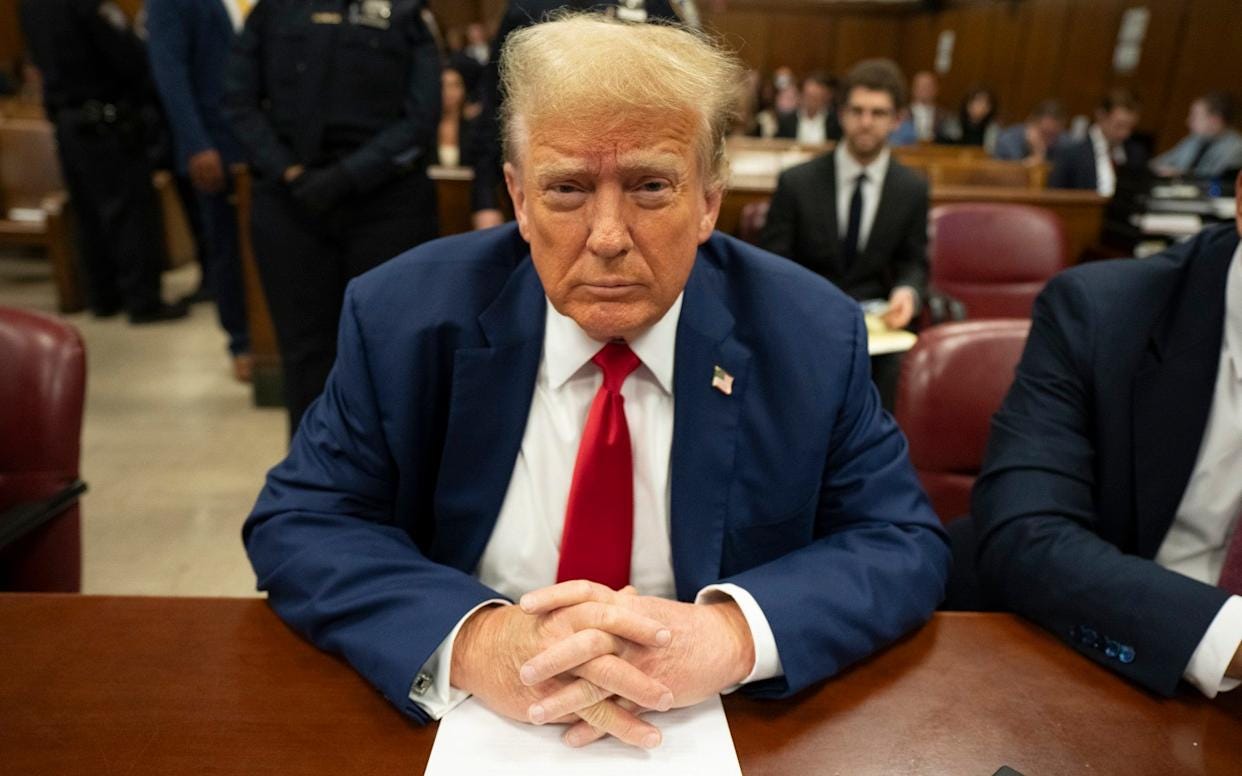 In May 2024, Mr Trump was convicted of 34 felonies in trial over hush money payments