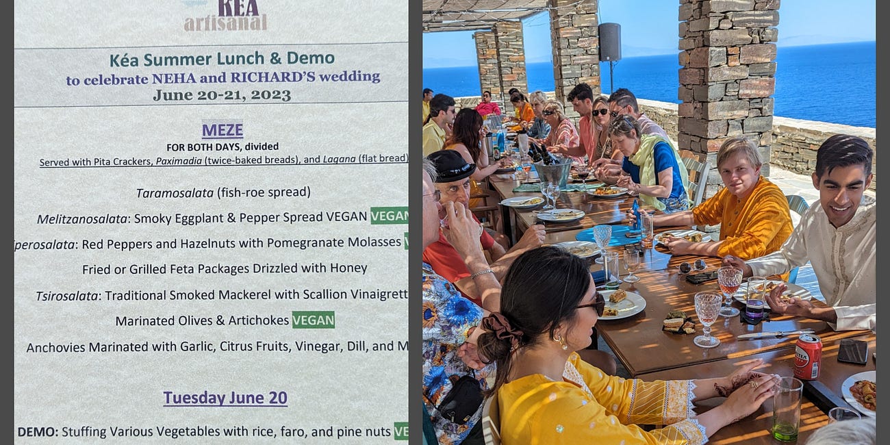 Greek Lunches for the Indian Wedding 