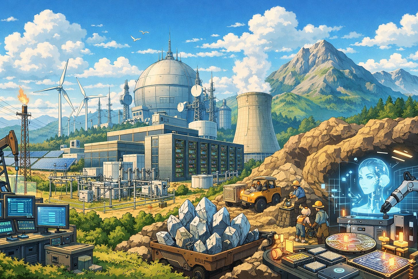 Ghibli energy-tech panorama
