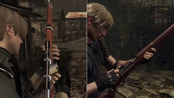 Resident Evil 4 - Classic vs Remake - Weapon Reload Animations in 3 minutes