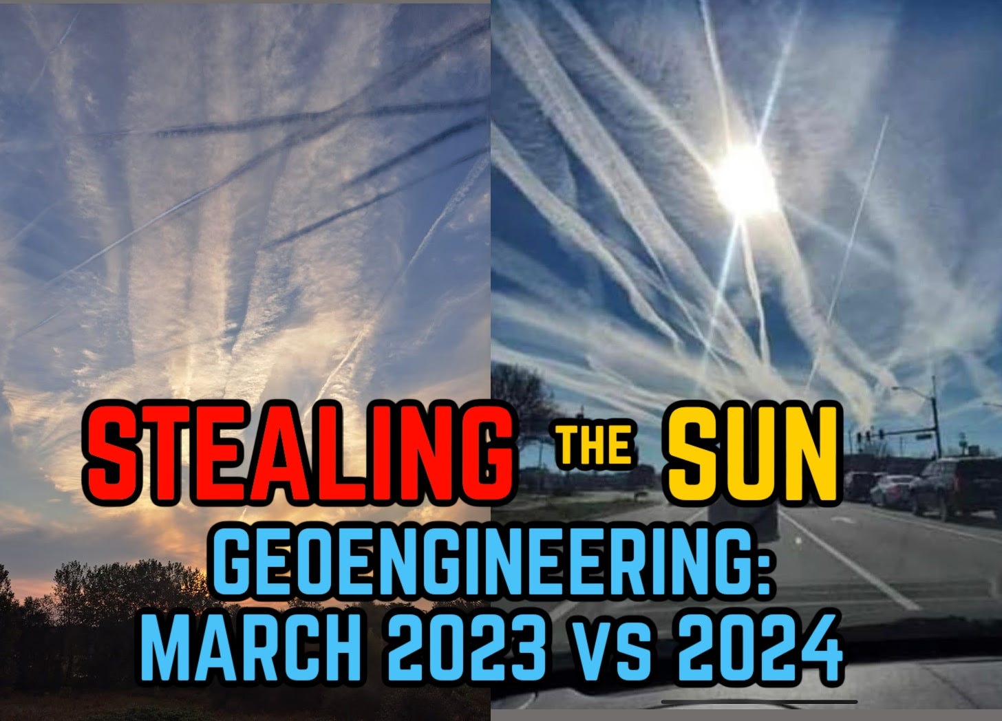 STEALING THE SUN: GeoEngineering March 2023 vs March 2024 - Day by Day Evidence Comparison 
