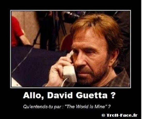 david guetta vs chuck norris - Meme subido por -JabboFan :) Memedroid
