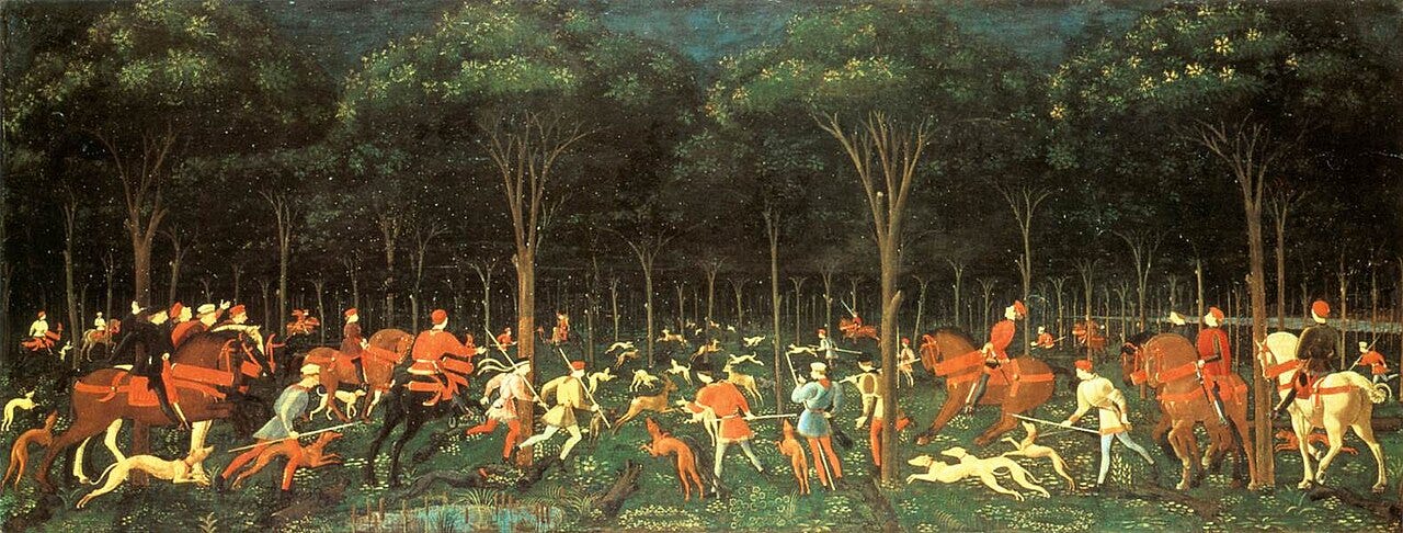 The Hunt in the Forest by Uccello