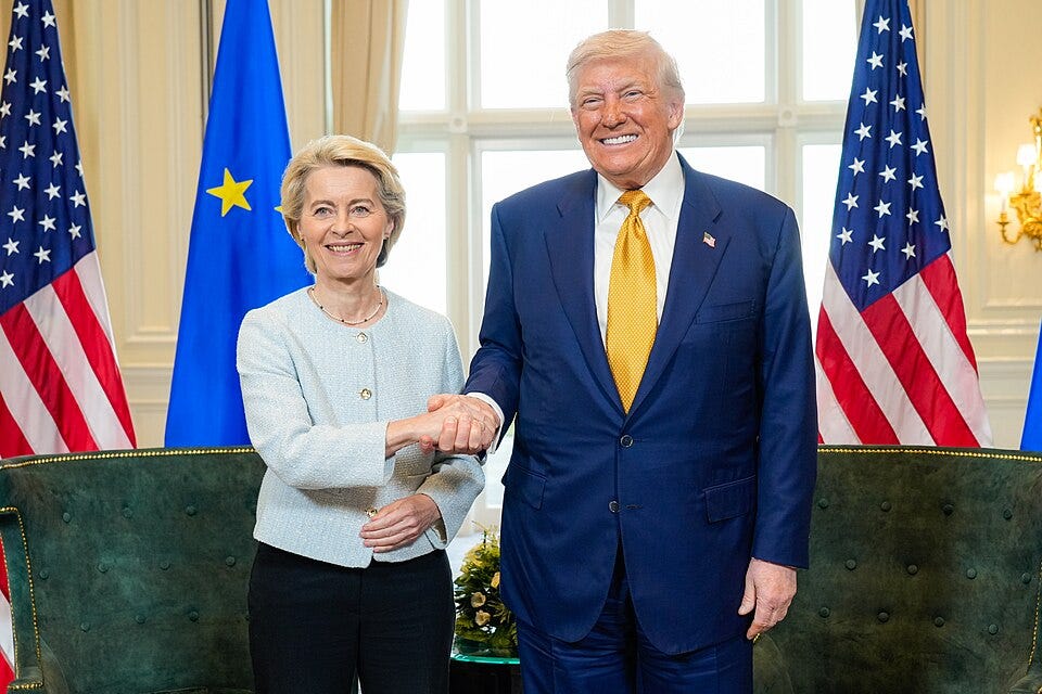 File:Meeting between Ursula von der Leyen, President of the EC, and Donald Trump, President of the United States - 2025 (1).jpg
