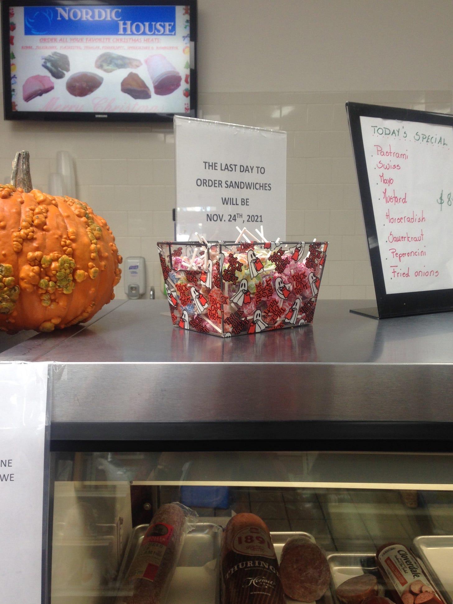 The last day to order sandwiches will be Nov. 24th, 2021