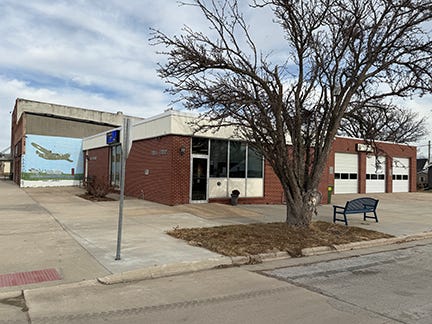 Small town public library building exterior in Fairmont, Nebraska Small town public library building exterior in Fairmont, Nebraska