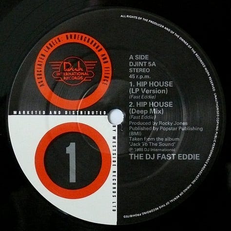 these images show vinyl art by African-American artists, Jungle Brothers, Queen Latifah, Fast Eddie, Precious, an album by Fast Eddie, and Tyree Cooper who performed hip-house music and laid the foundation for club music culture today.