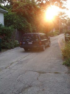 old blue. sunset old blue. sunset