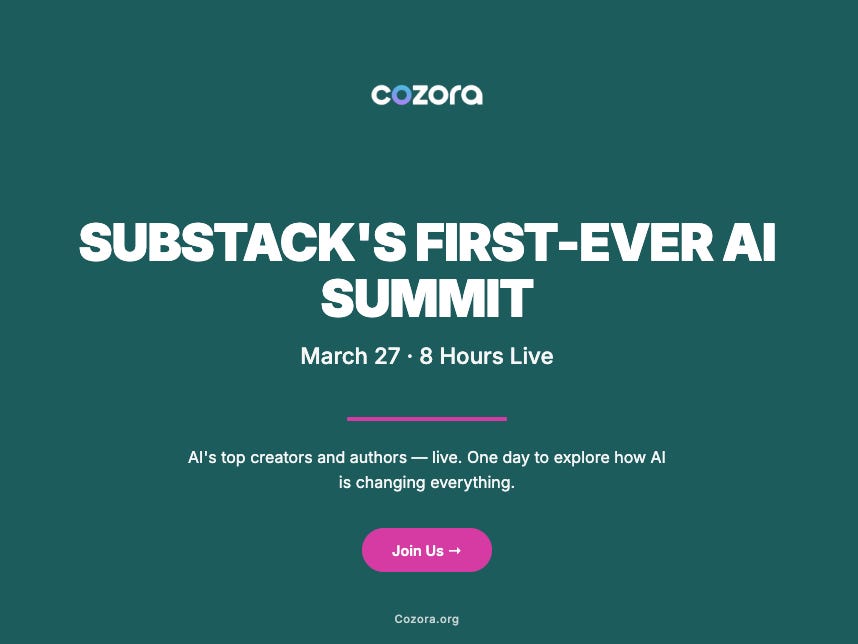We’re Hosting the First-Ever AI Summit on Substack. You’re Invited.