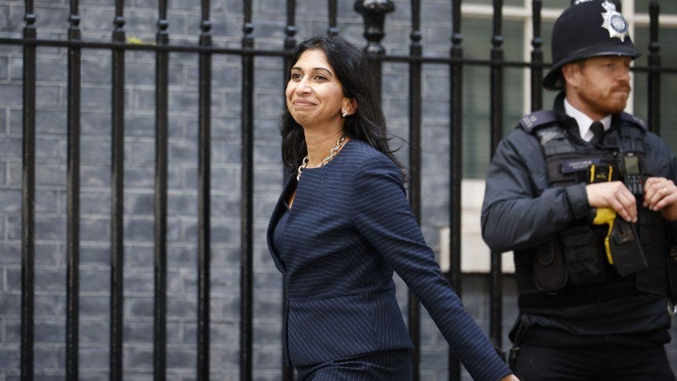 Suella Braverman back as home secretary after resigning - BBC News
