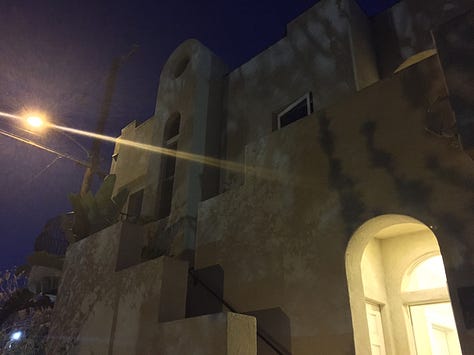 Santa Paula Inn exterior, view of South Mountain