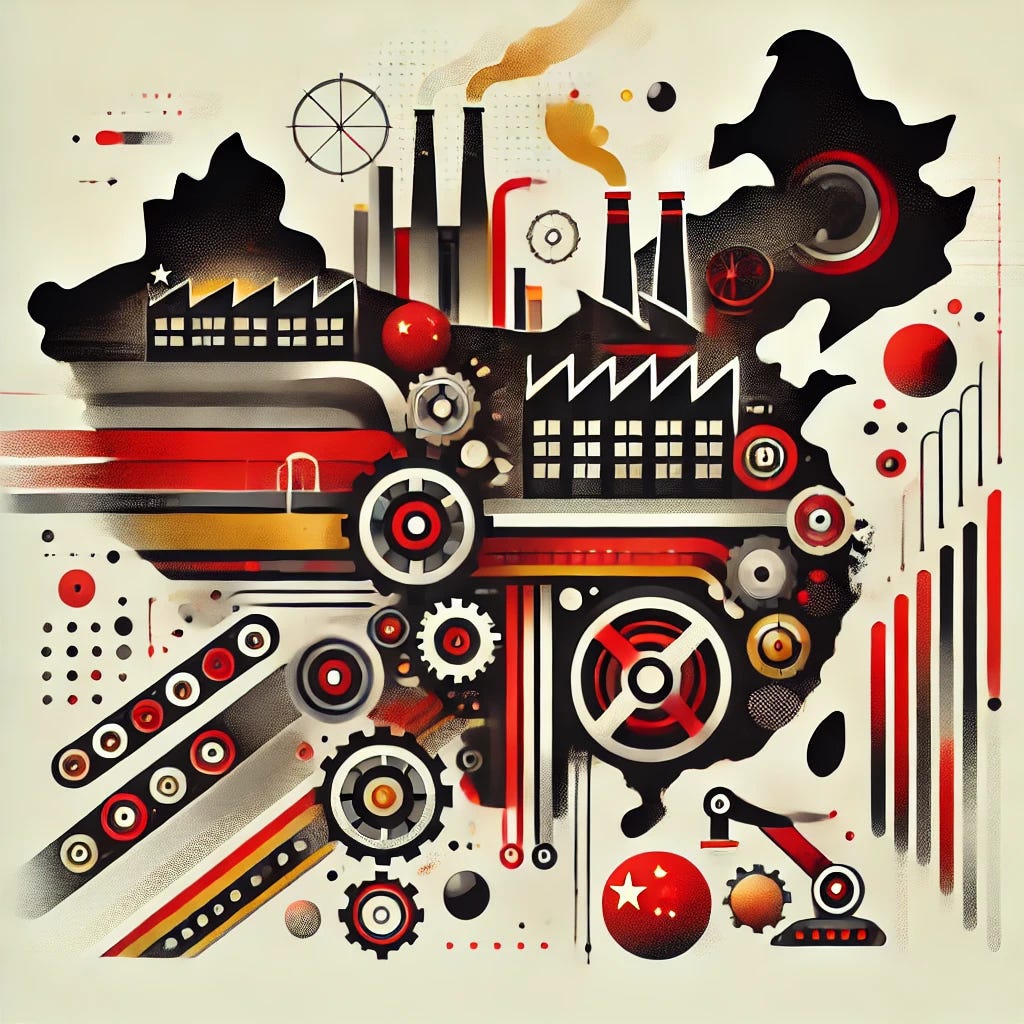 Surreal map of China manufacturing 