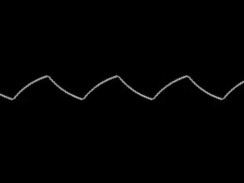 An NES triangle wave showing the weird warpage of the slope