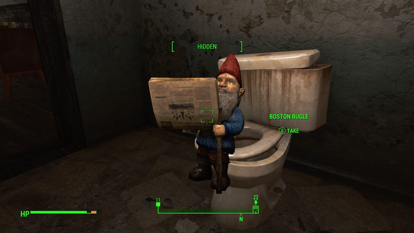 Μία κατειλημμένη τουαλέτα στο Fallout 4 Μία κατειλημμένη τουαλέτα στο Fallout 4