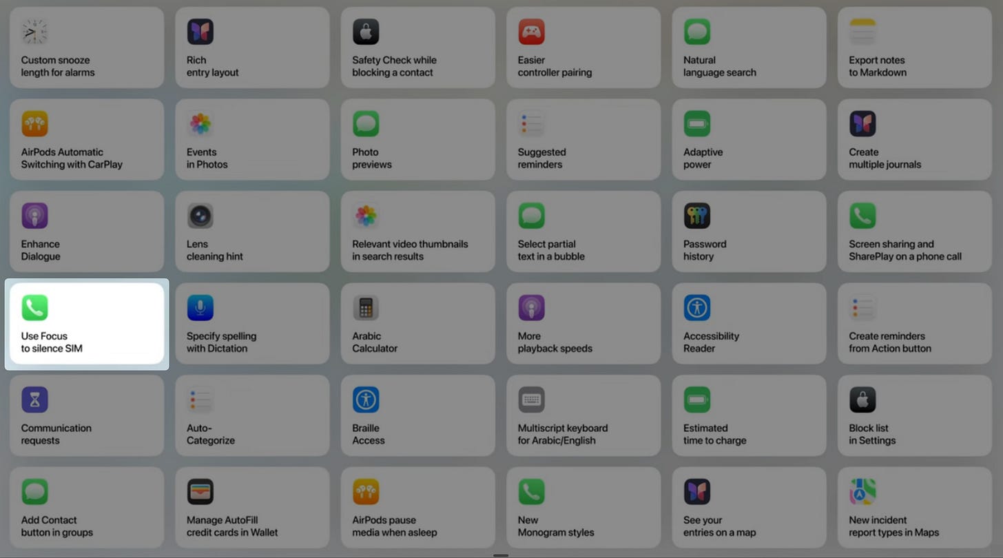 iOS 26 Allows Focus Modes to Silence SIMs