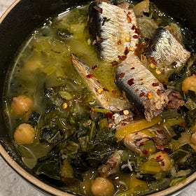 Miso Chickpeas and Greens 