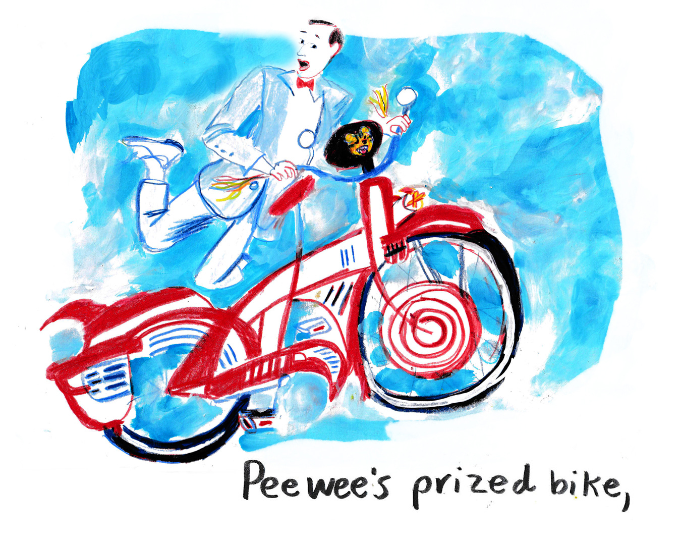 Peewee and bike illustration by Beth Spencer