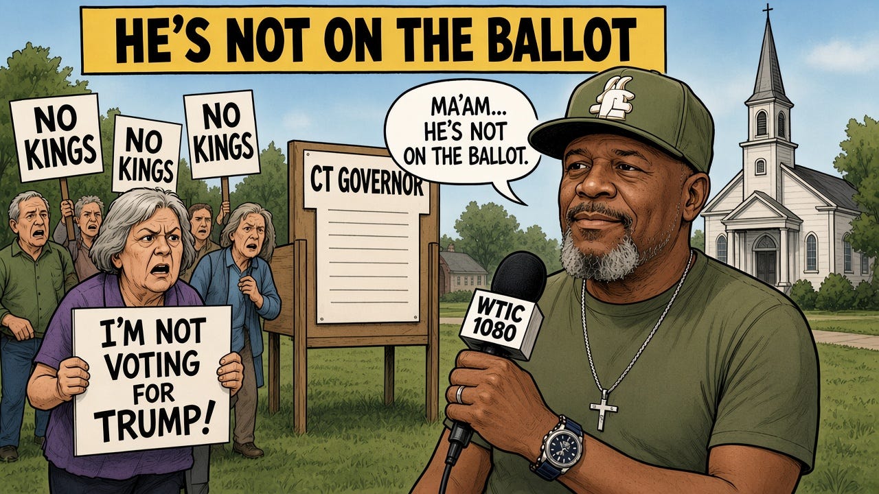 He's Not on the Ballot, Ma'am
