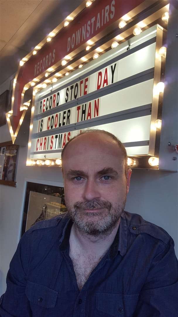 John Clare in Relevant Records on Mill Road, Cambridge - as well as making records, John was a big collector of vinyl. Picture: Karen Clare (61886453)